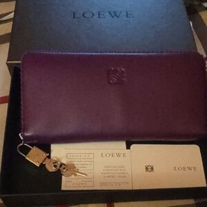 Loewe Violet Purple Zip Wallet